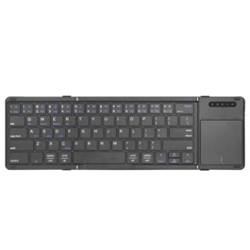 Foldable PU Leather Wireless Bluetooth Keyboard with Touchpad B077T - 1