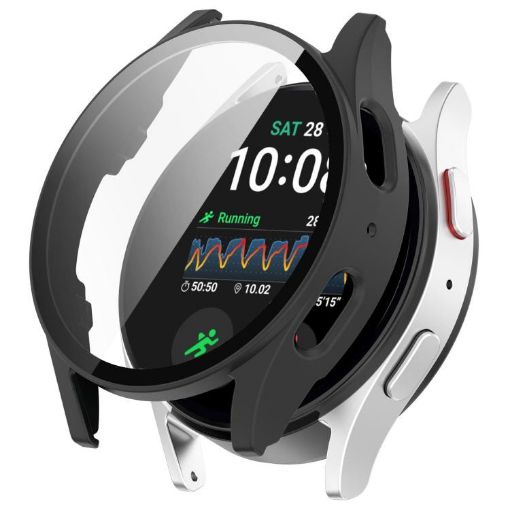 Galaxy Watch 7 40mm Matte Black Protective Case + Screen Film - 1