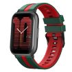 Amazfit Active Two-Color 20mm Silicone Watch Band (Green+Red) - 1