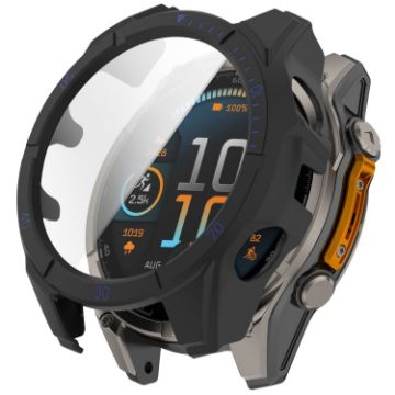 Garmin Fenix 8 AMOLED 51mm Tempered Glass PC Case (Black Blue) - 1