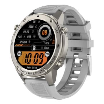 DM56 Smart Watch 1.43" Silver, Bluetooth Call & Health Monitoring - 1