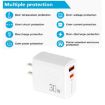 PD31 30W USB-C/USB-A Charger + 2-in-1 Cable, US Plug (White) - 5