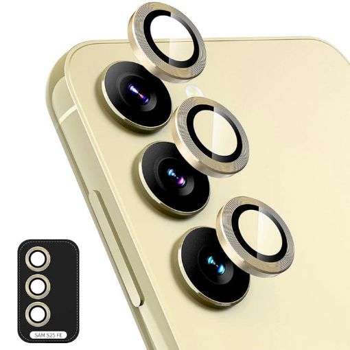 Samsung Galaxy S25 FE 5G Camera Lens Tempered Glass Gold - 1