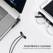 3.5mm TRRS Right Angle Audio Adapter Male to Female - Silver - 2