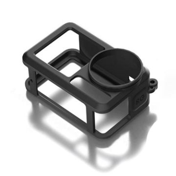 DJI Action 5/4/3 Silicone Shockproof Case with Lens Cap (Black) - 1