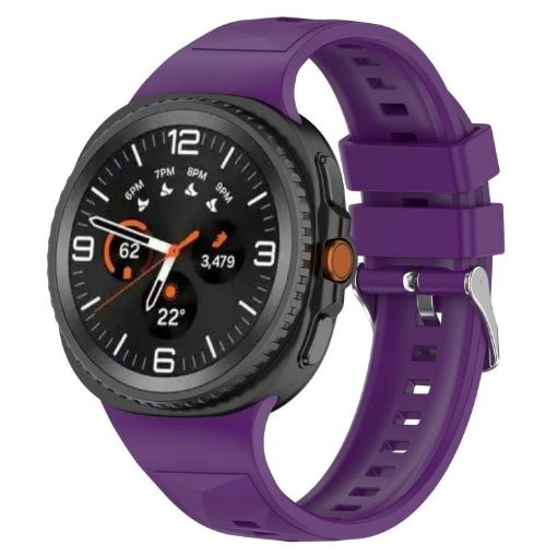 Samsung Galaxy Watch 8 Ice Crystal Silicone Band 40/44mm Dark Purple - 1