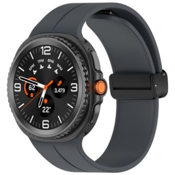 Galaxy Watch 8 Folding Magnetic Silicone Band, Steel Gray - 1