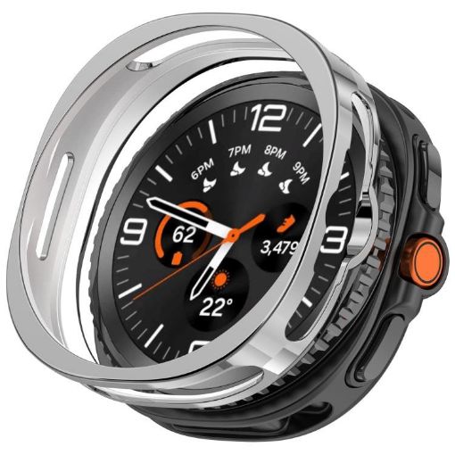 Samsung Galaxy Watch 8 Classic/Ultra 2 Hollow TPU Silver Case - 1