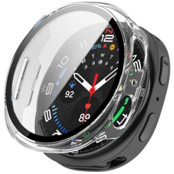 Samsung Galaxy Watch 8 44mm Transparent PC Case with Tempered Film - 1