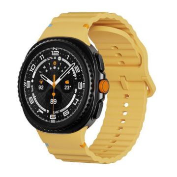 Samsung Galaxy Watch 8 Wavy Grain Yellow Silicone Band 40/44mm - 1
