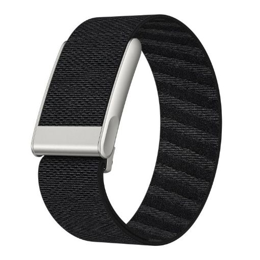 WHOOP 5.0 ECG Elastic Nylon Watch Band - Decorative Design (Black) - 1