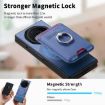 For Honor Magic V3 Blue Twill Card Bag Ring Magnetic Case - 6