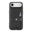 iPhone 17 Air Kalebol Leather MagSafe Case with Card Holder (Black) - 2