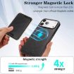 iPhone 17 Pro Max Leather MagSafe Case with Card Holder (Black) - 4