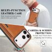 iPhone 17 Pro Max Kalebol MagSafe Leather Card Case (Brown) - 6
