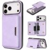 iPhone 17 Pro Max Purple Leather MagSafe Card Case by Kalebol - 1