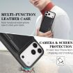 iPhone 17 Pro Kalebol MagSafe Leather Card Bag Case (Black) - 6