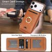 iPhone 17 Pro Max Kalebol MagSafe Leather Card Holder Case (Brown) - 4