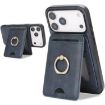 iPhone 17 Pro Max Leather Case with MagSafe Card Holder (Blue) - 1