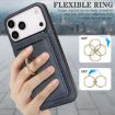 iPhone 17 Pro Max Leather Case with MagSafe Card Holder (Blue) - 6