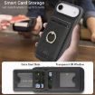 iPhone 17 Air Kalebol Leather MagSafe Card Holder Case (Black) - 4