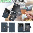Samsung Galaxy Z Flip7 Kalebol MagSafe Leather Phone Case (Blue) - 6
