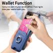 Moto Razr 60 Ultra Blue Fabric Card Bag Ring Magnetic Case - 6