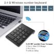 Compact 18 Keys Mini USB Numeric Keypad - 2.4GHz Wireless - 5