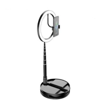 Collapsible Studio LED Ring Light Mobile Phone Bracket (Black) - 1
