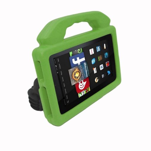 Kindle Fire HD 7 EVA Green Shockproof Tablet Shell with Stand - 1