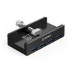 ORICO MH4PU-P Aluminum 4 Port USB3.0 Clip HUB - Black - 1