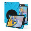 Galaxy Tab A 8.0 T387 360 PC+Silicone Case w/ Holder & Strap, Blue - 1