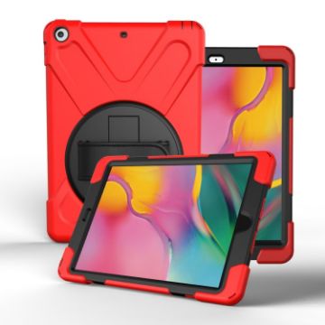 Galaxy Tab A 8.0 2019 T290/T295 360 Case with Holder & Strap, Red - 1