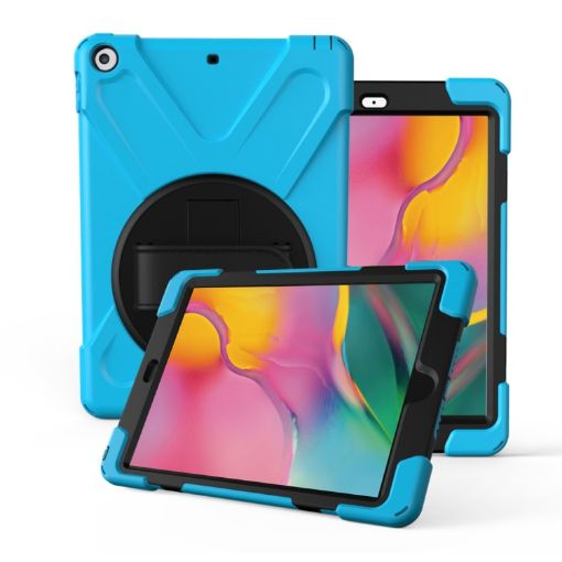 Galaxy Tab A 8.0 (2019) 360 PC+Silicone Case with Holder, Strap - 1