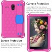 Samsung Galaxy Tab A 8.0 Shockproof Case with Straps, Rose Red/Blue - 3