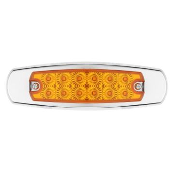 10 PCS LED Yellow Clearance Light 12 LEDs 24V for Peterbilt Truck - 1