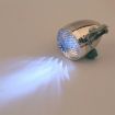 LED Retro Bicycle Headlight: Night Riding Safety Warning (Silver) - 2