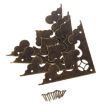Antique Corner Bracket Feet - Jewelry Box Wood Protector (4pcs) - 6