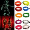 Flexible LED Neon Lamp EL Wire Strip Rope 3M USB Control, Random Colors - 1