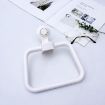 White Multifunctional Toilet Suction Cup Towel Ring Rack - 1