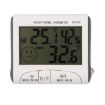White LCD Digital Thermometer Hygrometer with Wired Sensor - 1