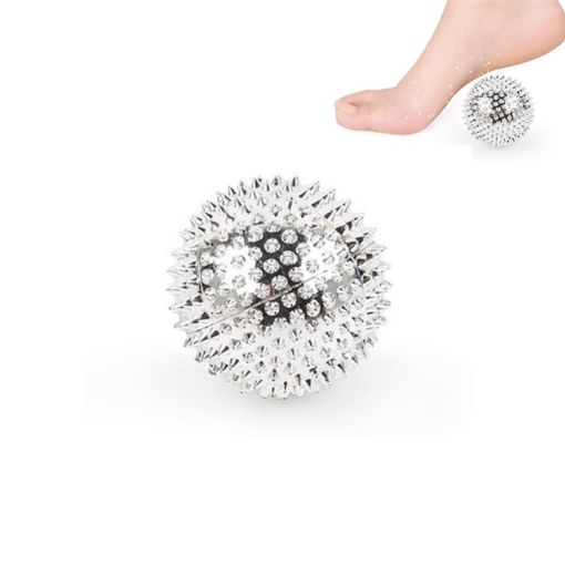 Magnetic Massage Ball - Silver, 3.2cm, Relax Muscle & Plantar Pressure - 1