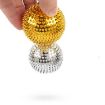 Magnetic Massage Ball Pair - Muscle, Finger, Plantar Relief, 4.7cm Silver - 3