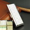 Double-Sided Metal Cigarette Case, Holds 14 Sticks (Silver) - 1