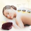 Meridian Brush Body Massager - Dark Red, Five Lines Massage Brush - 3