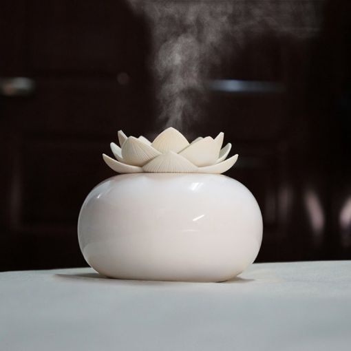 White Lotus Ceramic Nano Spray Humidifier & Air Purifier - 1