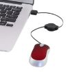 Retractable USB Mini Mouse, 1600 DPI, Ergonomic, Portable, Red - 6