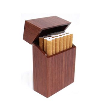 Rosewood Creative Wooden Clamshell Cigarette Case with Magnet Adsorption - 1