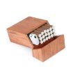 Rosewood Creative Wooden Clamshell Cigarette Case with Magnet Adsorption - 2