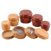 Red Wood Drum Smoke Grinder Tobacco Spice Crusher, Size S - 5